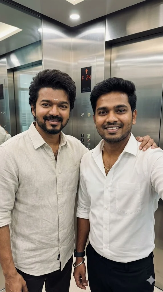 mselfie with vijay prompte