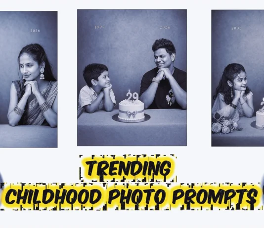 trending childhood photo prompt